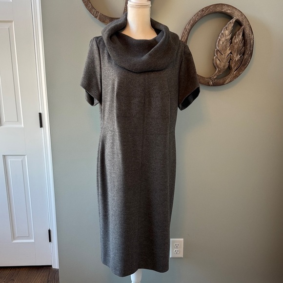Escada Charcoal Gray Midi Dress size 46 (16 US) - Picture 13 of 14